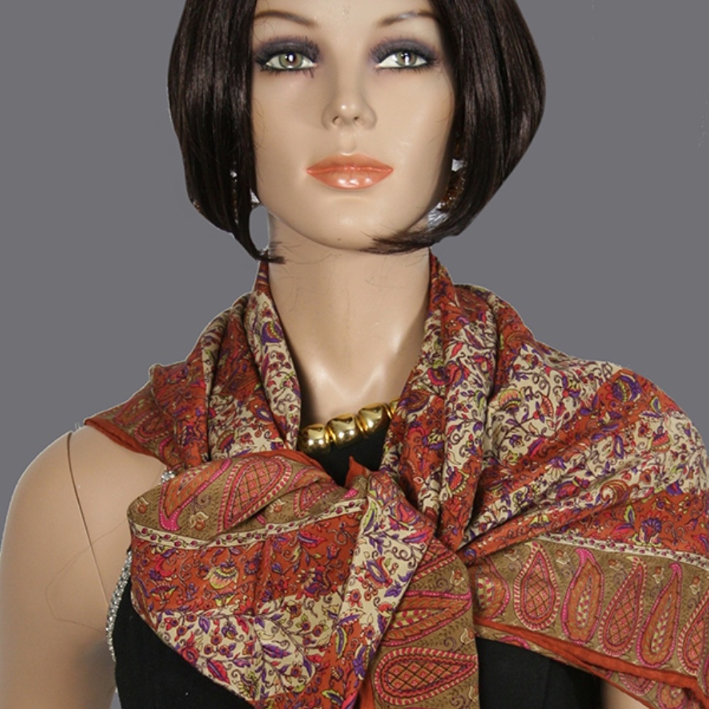 Square Pure Silk Scarf - Picture 2 of 7